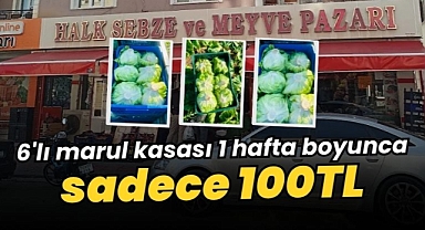 Karaman Halk Pazarında 1 Kasa Marul 100TL!