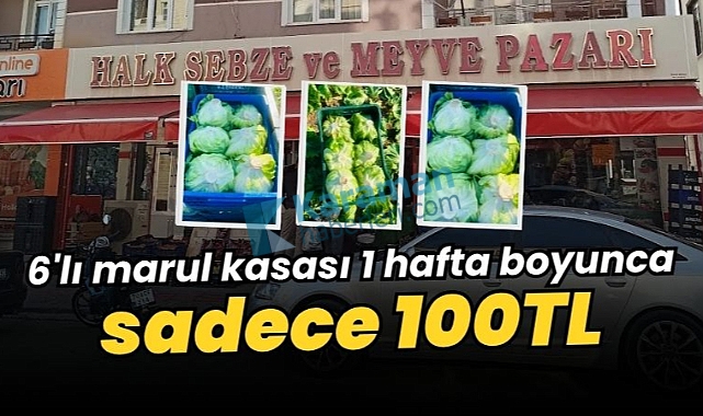 Karaman Halk Pazarında 1 Kasa Marul 100TL!