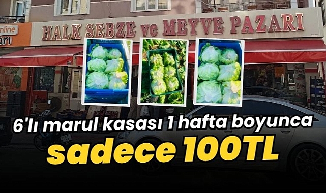 Karaman Halk Pazarında 1 Kasa Marul 100TL!